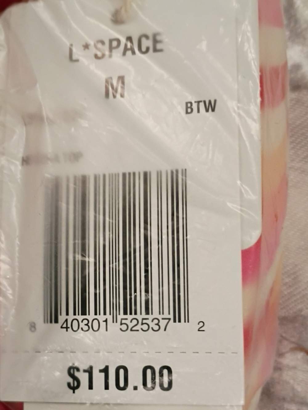NWT l*space Helena Multicolor Wave-Print Retro Triangle Bikini Top S, M - Picture 10 of 11